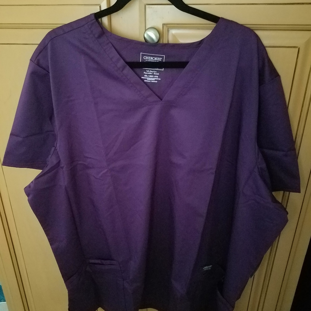 Cherokee Workwear Revolution Women Medical Scrubs Top V-Neck 3 Pocket Size 4XL